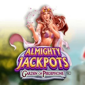 Almighty Jackpots: Garden of Persephone slot logo by Novomatic at Bison Casino