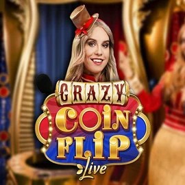 Official Live Casino logo: Crazy Coin Flip by Evolution at Bison Casino
