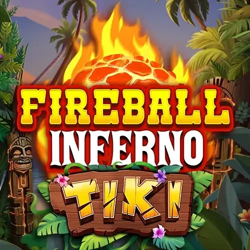 Slots logo of Fireball Inferno Tiki from NetEnt at Bison Casino