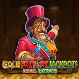 Jackpots logo of Gold Factory Jackpots Mega Moolah from Aurum Signature Studios at Bison Casino