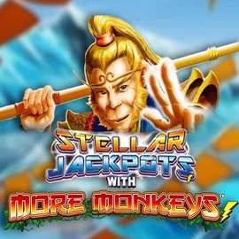 Stellar Jackpots with More Monkeys logo – Jackpots by Lightning Box Game at Bison Casino
